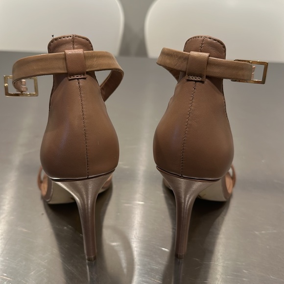 Taupe Ankle strap heels, size 8. Worn once. - Picture 3 of 7